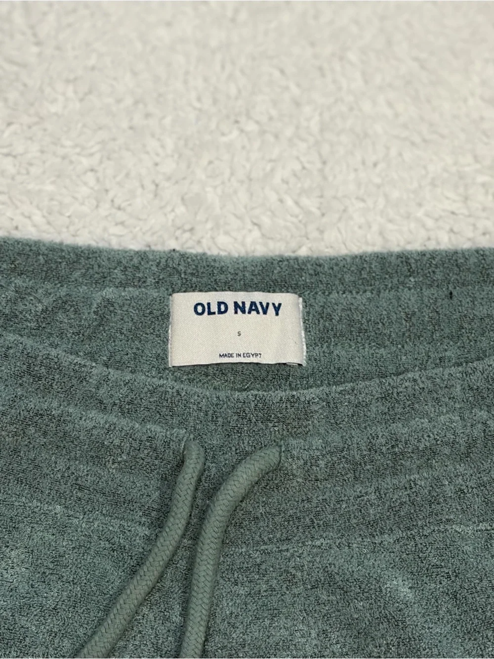 Old Navy Teal Green Terry Drawstring Kids Shorts
